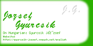 jozsef gyurcsik business card